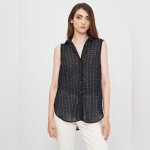 10/$25 • H&M Navy‎ Button Down Sheer Blouse